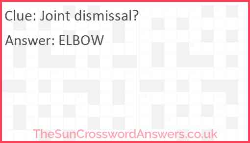 Joint dismissal? Answer
