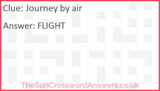 Journey by air Answer