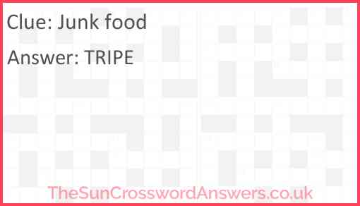 Junk food Answer