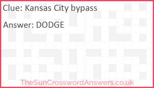 Kansas City bypass Answer