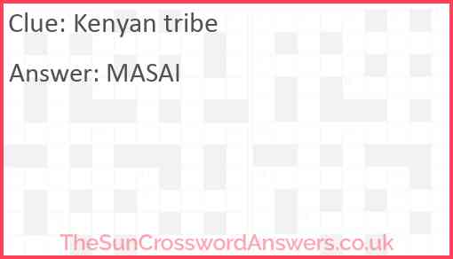 Kenyan tribe Answer