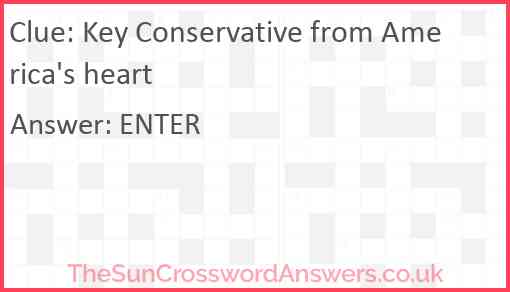 Key Conservative from America's heart Answer