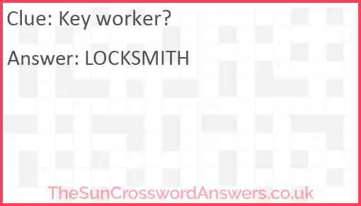 Key worker? Answer