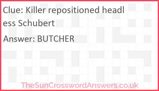 Killer repositioned headless Schubert Answer