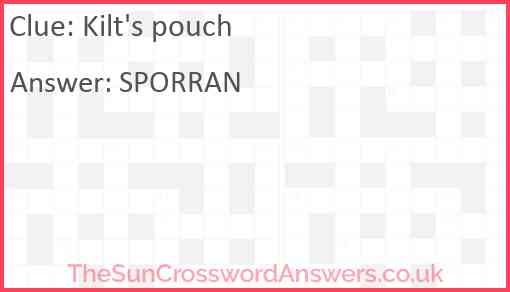 Kilt's pouch Answer