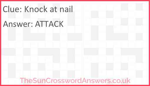 Knock at nail Answer
