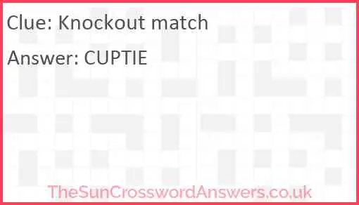 Knockout match Answer