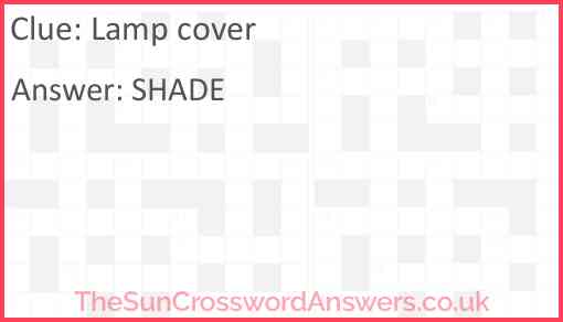 Lamp cover Answer