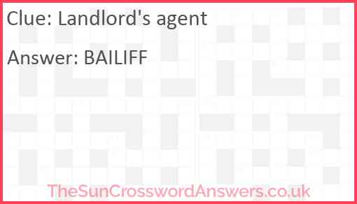 Landlord's agent Answer