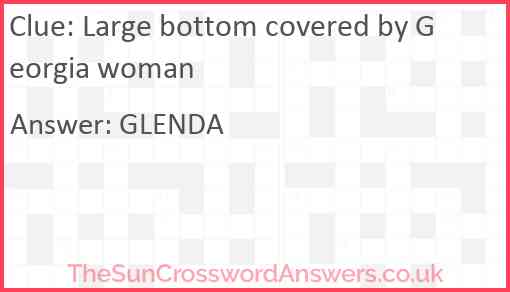 Large bottom covered by Georgia woman Answer
