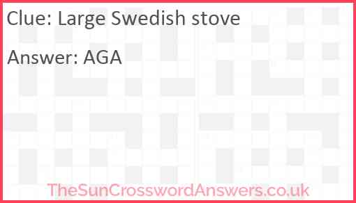 Large Swedish stove Answer