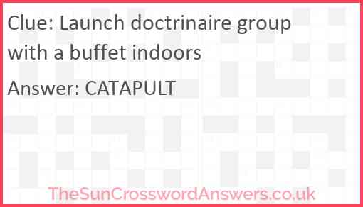 Launch doctrinaire group with a buffet indoors Answer