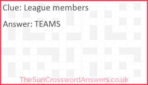 League members Answer