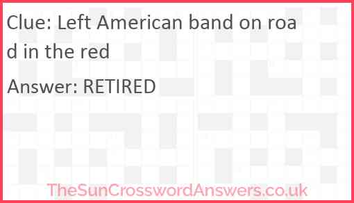 Left American band on road in the red Answer