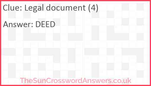 Legal document (4) Answer