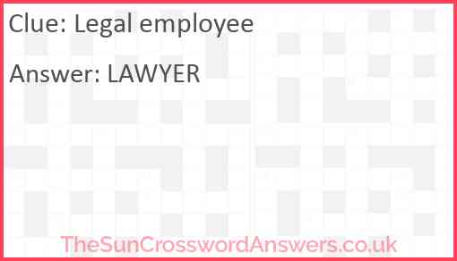 Legal employee Answer