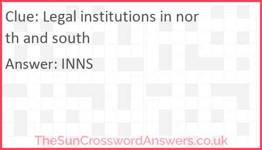 Legal institutions in north and south Answer