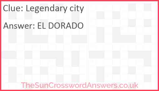 Legendary city Answer