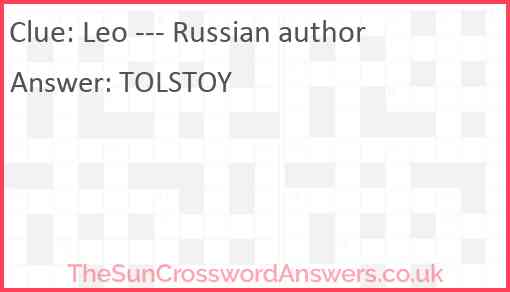 Leo --- Russian author Answer