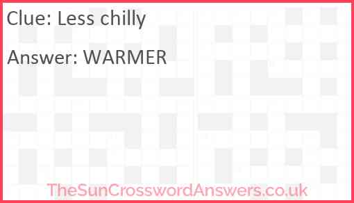 Less chilly Answer