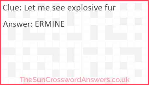 Let me see explosive fur Answer