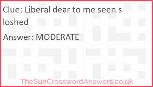 Liberal dear to me seen sloshed Answer