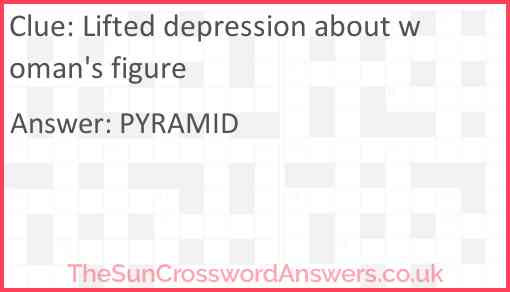 Lifted depression about woman's figure Answer