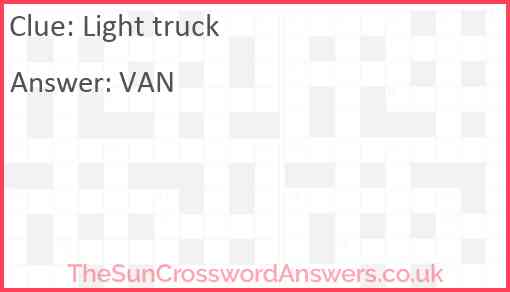 Light truck Answer