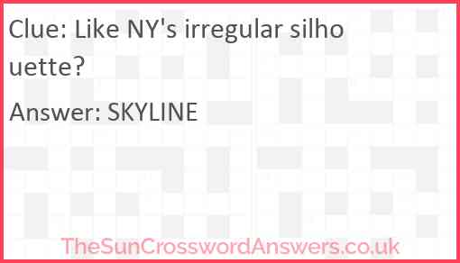 Like NY's irregular silhouette? Answer