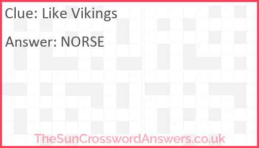 Like Vikings Answer