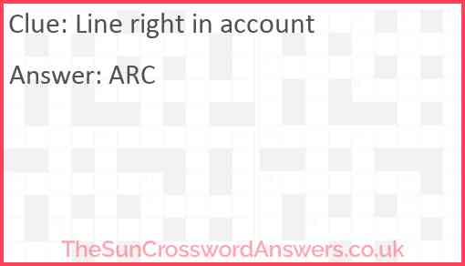 Line right in account Answer
