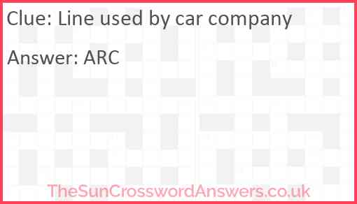 Line used by car company Answer