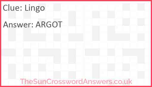 Lingo Answer