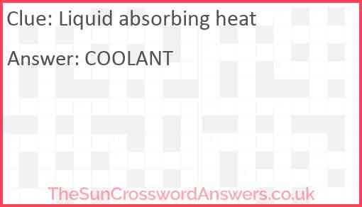 Liquid absorbing heat Answer