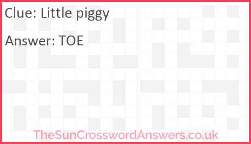 Little piggy Answer