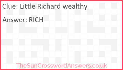 Little Richard wealthy Answer