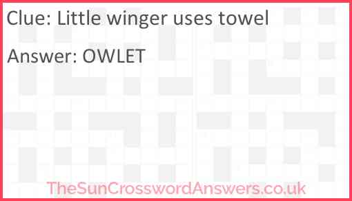 Little winger uses towel Answer