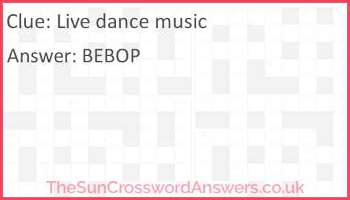Live dance music Answer