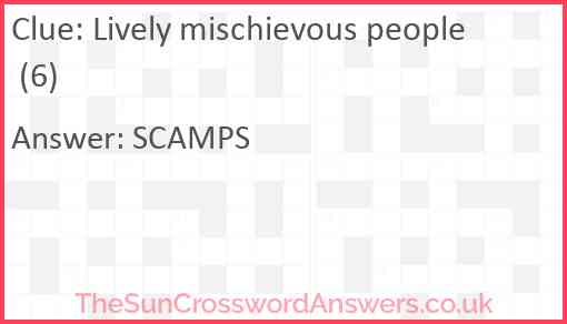 Lively mischievous people (6) Answer