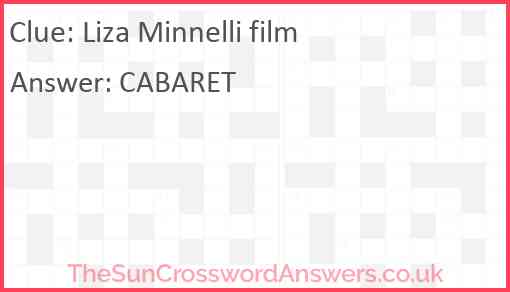 Liza Minnelli film Answer
