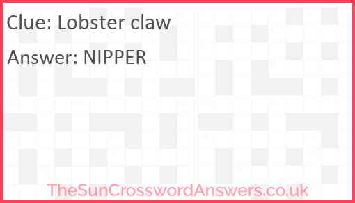 Lobster claw Answer