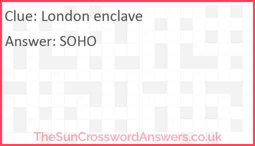 London enclave Answer