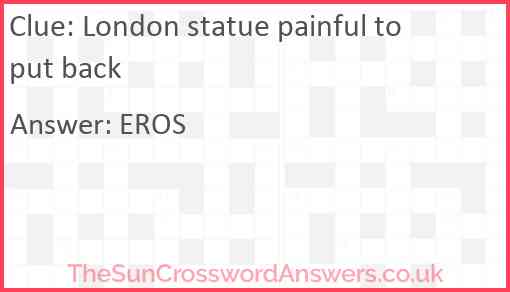 London statue painful to put back Answer