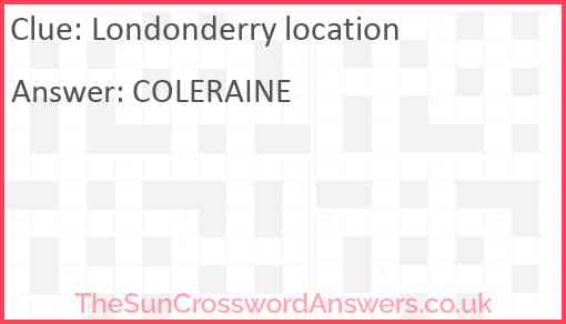 Londonderry location Answer