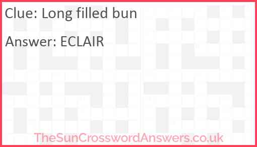 Long filled bun Answer