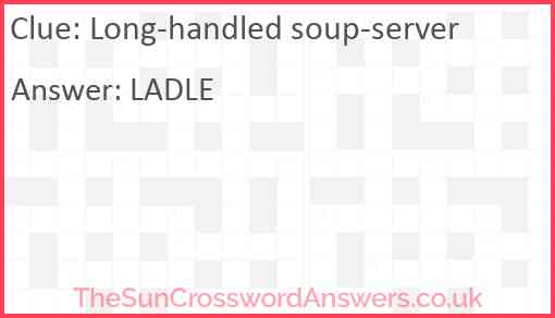 Long-handled soup-server Answer