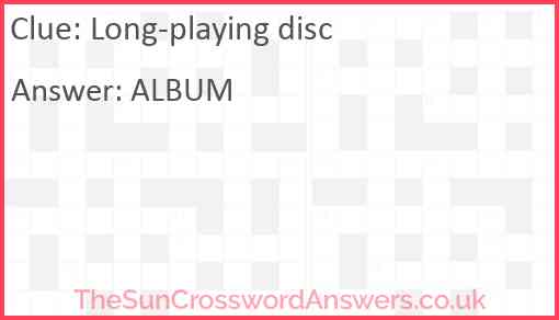 Long-playing disc Answer