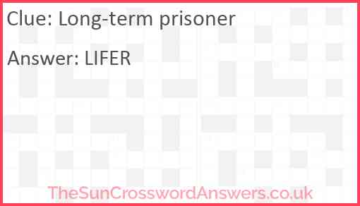 Long-term prisoner Answer