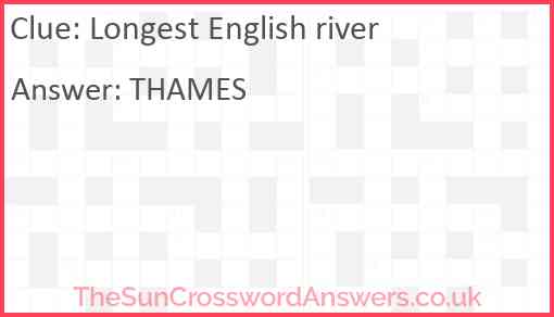 Longest English river Answer