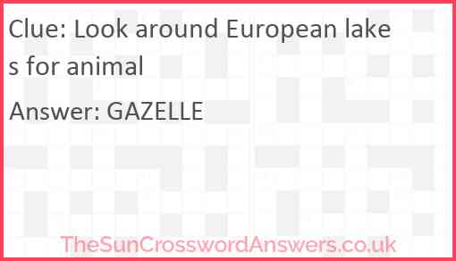 Look around European lakes for animal Answer